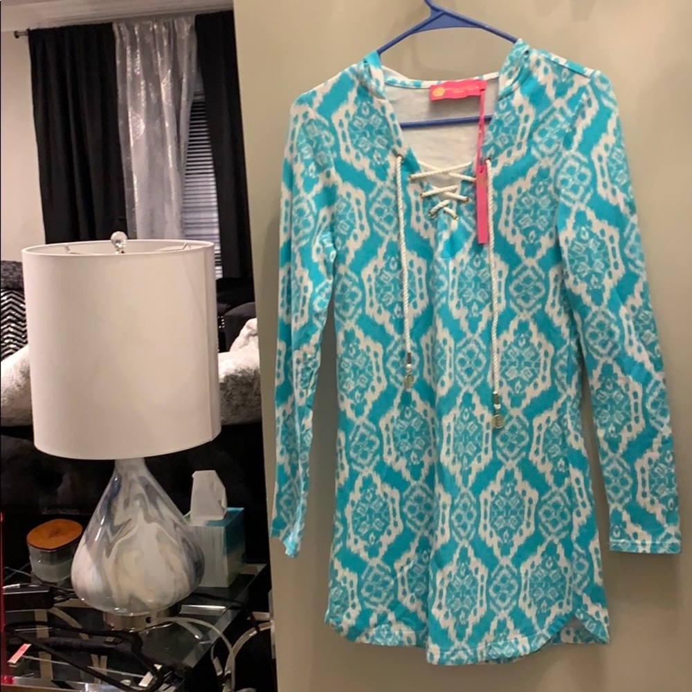 Macbeth Collection French Terry Hoodie Dress NWT